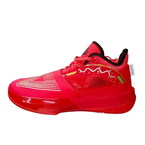 Peak Triangle 1.0, comfortable and versatile, shock-absorbing, non-slip, wear-resistant, wrapped, supportive and rebound, mid-top basketball shoes, men's red