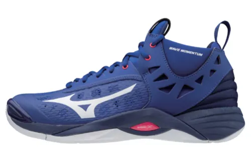 Mizuno Momentum Volleyball Shoes Unisex Mid Top Blue/White