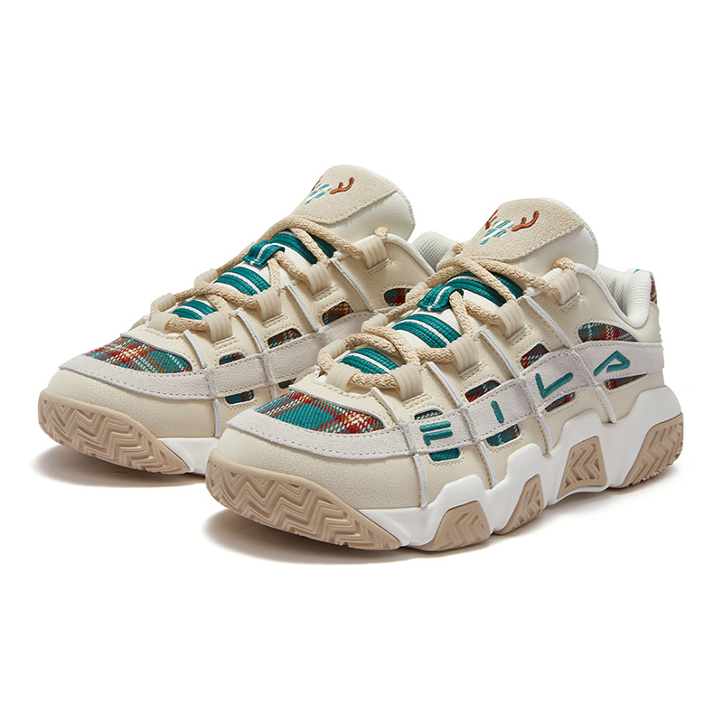 FILA FUSION BUSTER Puffy Shoes Low top Basketball Shoes Men’s White Green