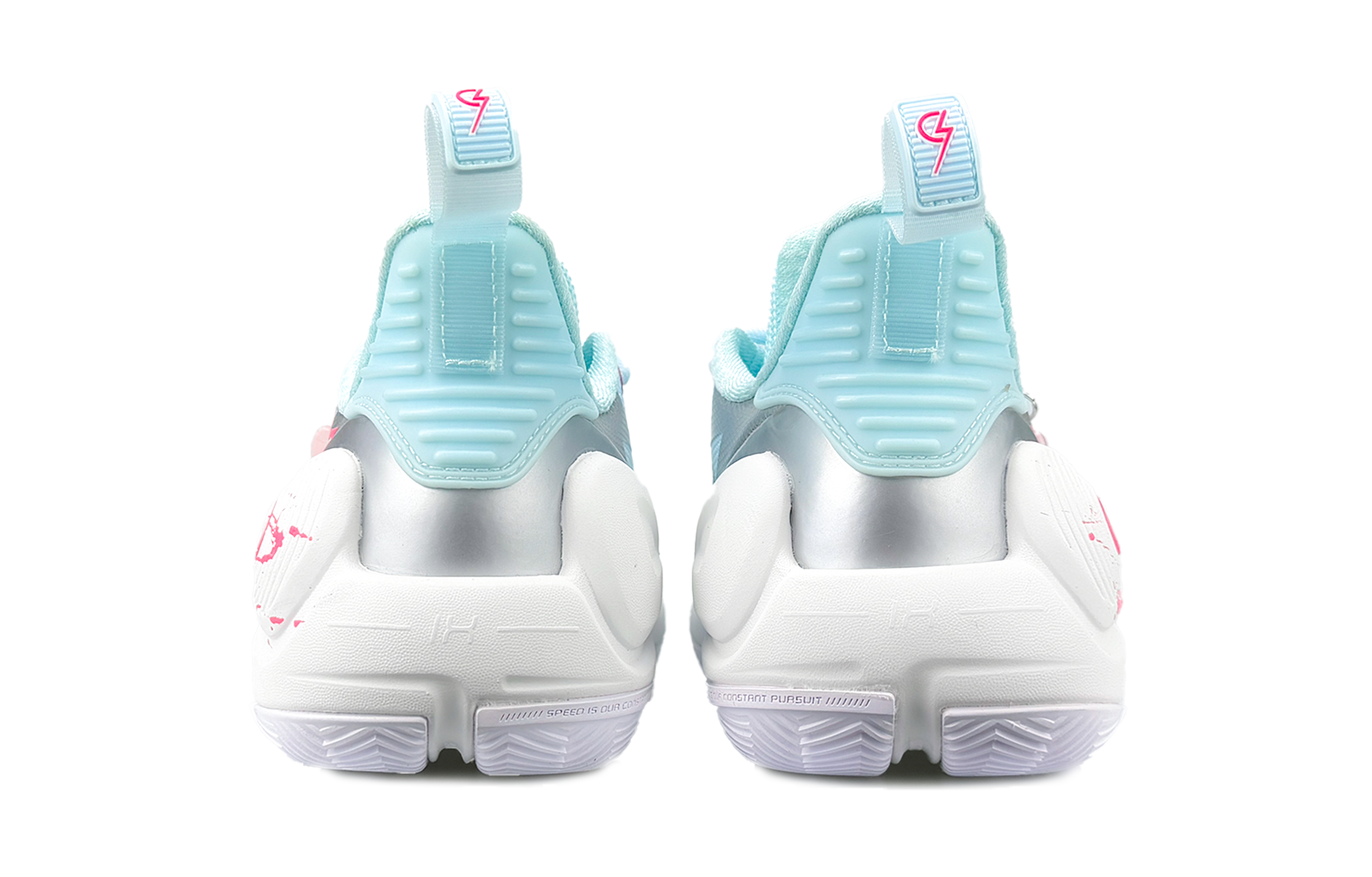 Li Ning Speed 9 Cushioning Slip Resistant Abrasion Resistant Low top Basketball Shoes Men’s Blue Pink