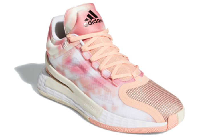 Мужские кроссовки adidas D rose 11 (белый / розовый) — фото 3