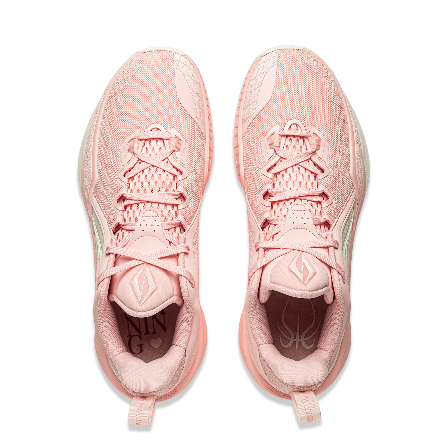 Li Ning Speed 2 Cushioning Slip Resistant Breathable Rebound Low top Basketball Shoes Men’s Pink White