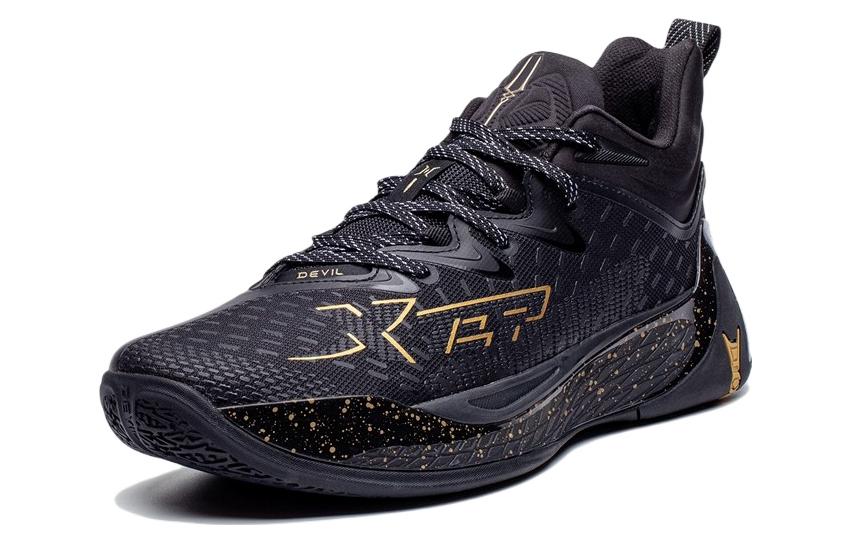 XTEP Monster 3.0 Mid top Performance Basketball Shoes Men’s Black Gold