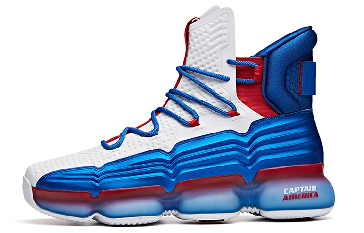 Anta Cushioning Slip Resistant Abrasion Resistant High top Performance Basketball Shoes Men’s True Blue