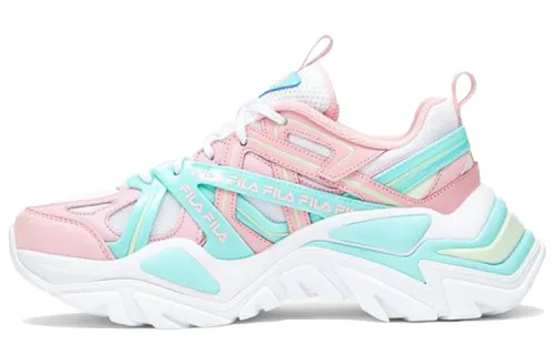 FILA Electrove Mesh, Textile Low top Chunky Sneakers Unisex Pink Blue