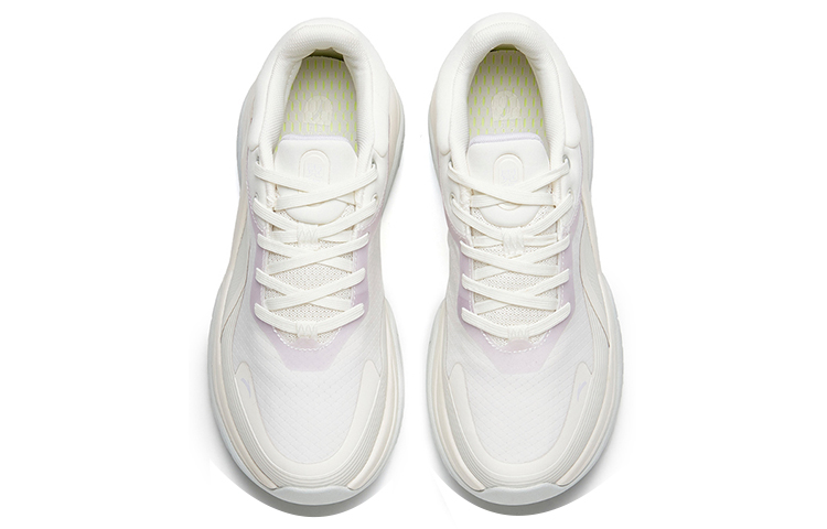 ANTA Training Shoes Women’s Low Top Ivory White/Misty Purple/White Gray Green