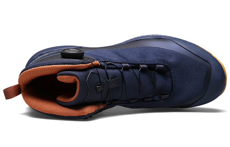 HUMTTO Cushioning Slip Resistant Abrasion Resistant Lightweight High top Mountaineering Shoes Men’s Dark Blue