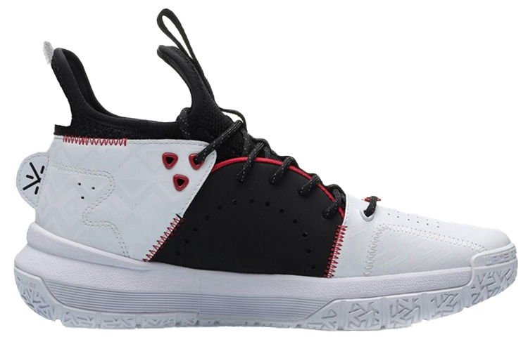 Li Ning Slip Resistant Abrasion Resistant Mid top Basketball Shoes Men’s Black White