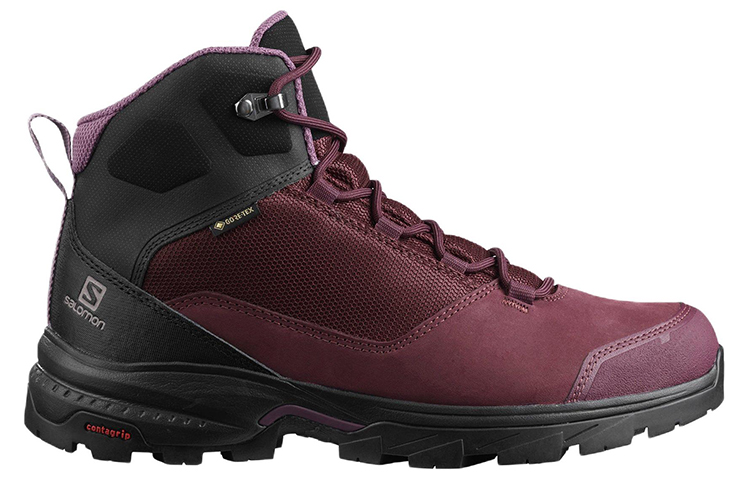 SALOMON Outward Gore Te Abrasion Resistant High top Hiking Shoes Women’s Burgundy
