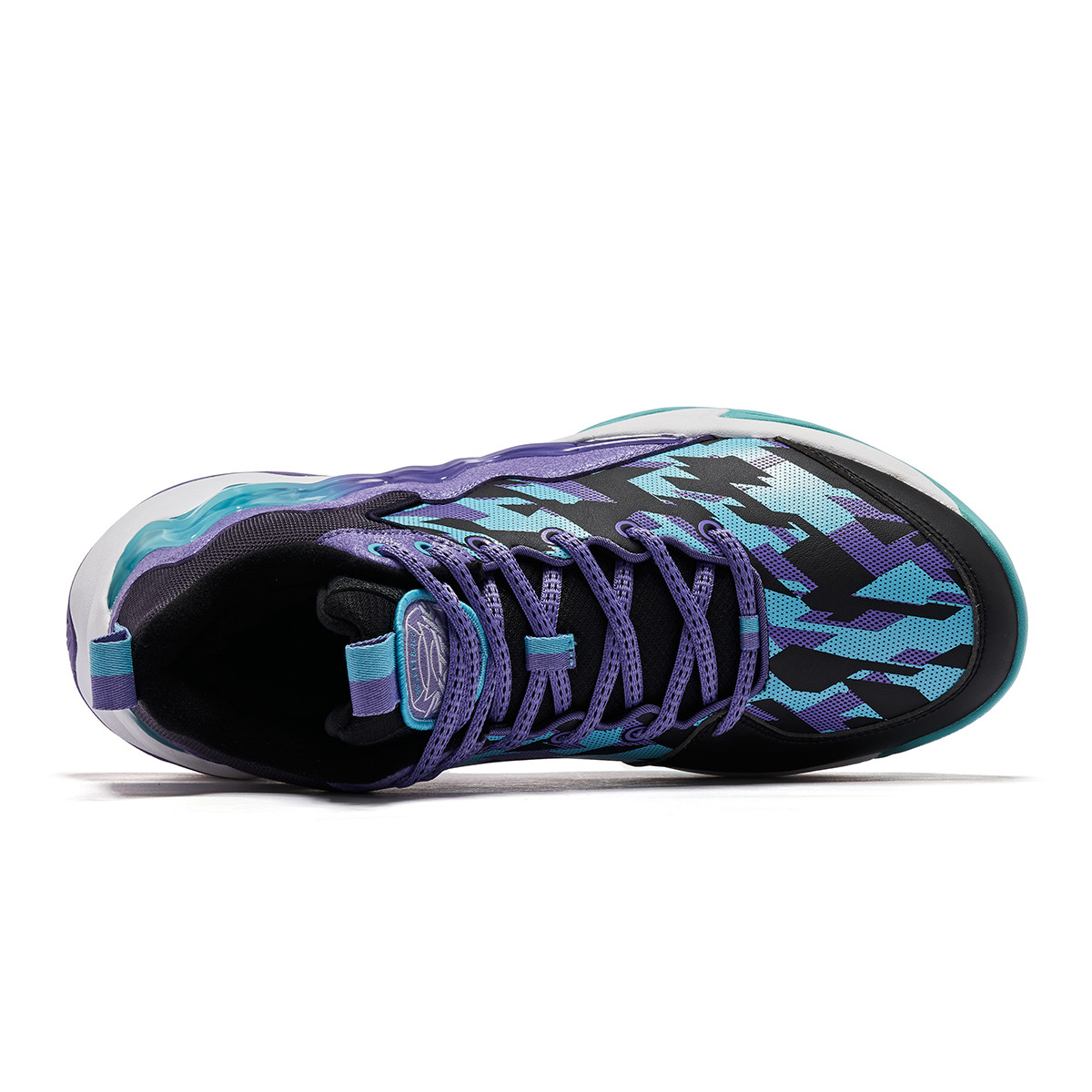 QIAODAN Cushioning Abrasion Resistant Thermal Low top Basketball Shoes Men’s Black Purple