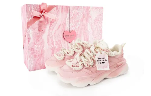 Anta Cat Paw Cushioning Slip Resistant Coverage Low top Chunky Sneakers Women's Pink