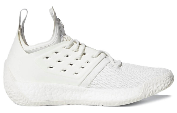 Мужские кроссовки adidas Harden Vol.2 Grey One (белые) — фото 2