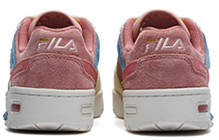 FILA FUSION Heritage Leather Low top Vintage Basketball Shoes Women’s Red Yellow