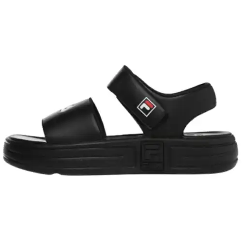 FILA Court SD Beach Sandals Unisex Black Korean Style
