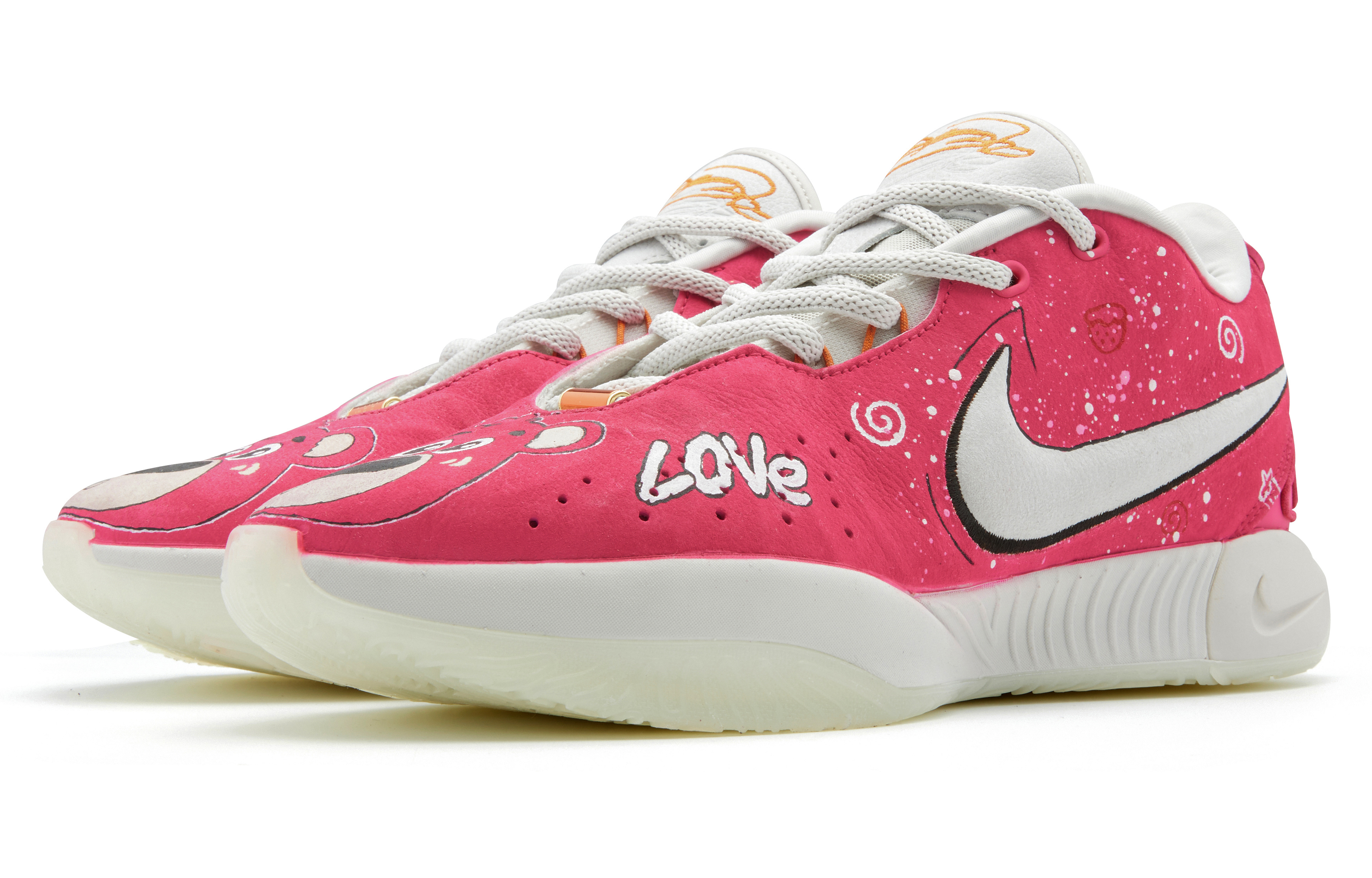 Nike Lebron 21 Leather Slip Resistant, Abrasion Resistant, Breathable Low top Basketball Shoes Unisex White Pink