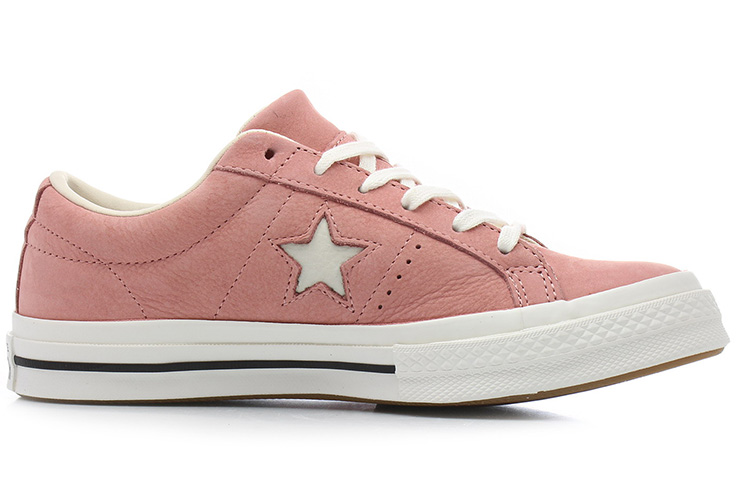Женские кеды Converse One Star (розово-белый) — фото 2