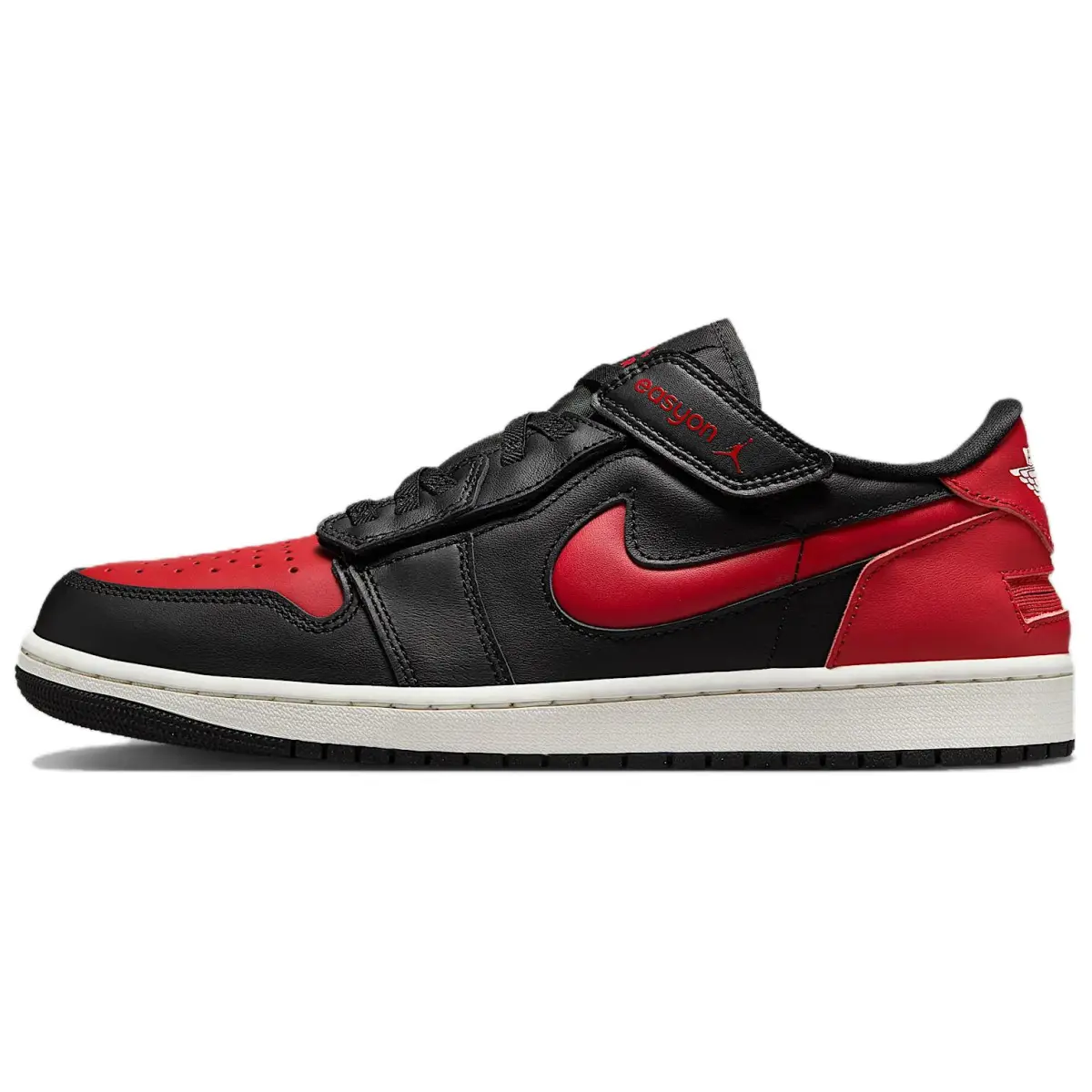 Jordan 1 Low FlyEase Black Summit White Varsity Red