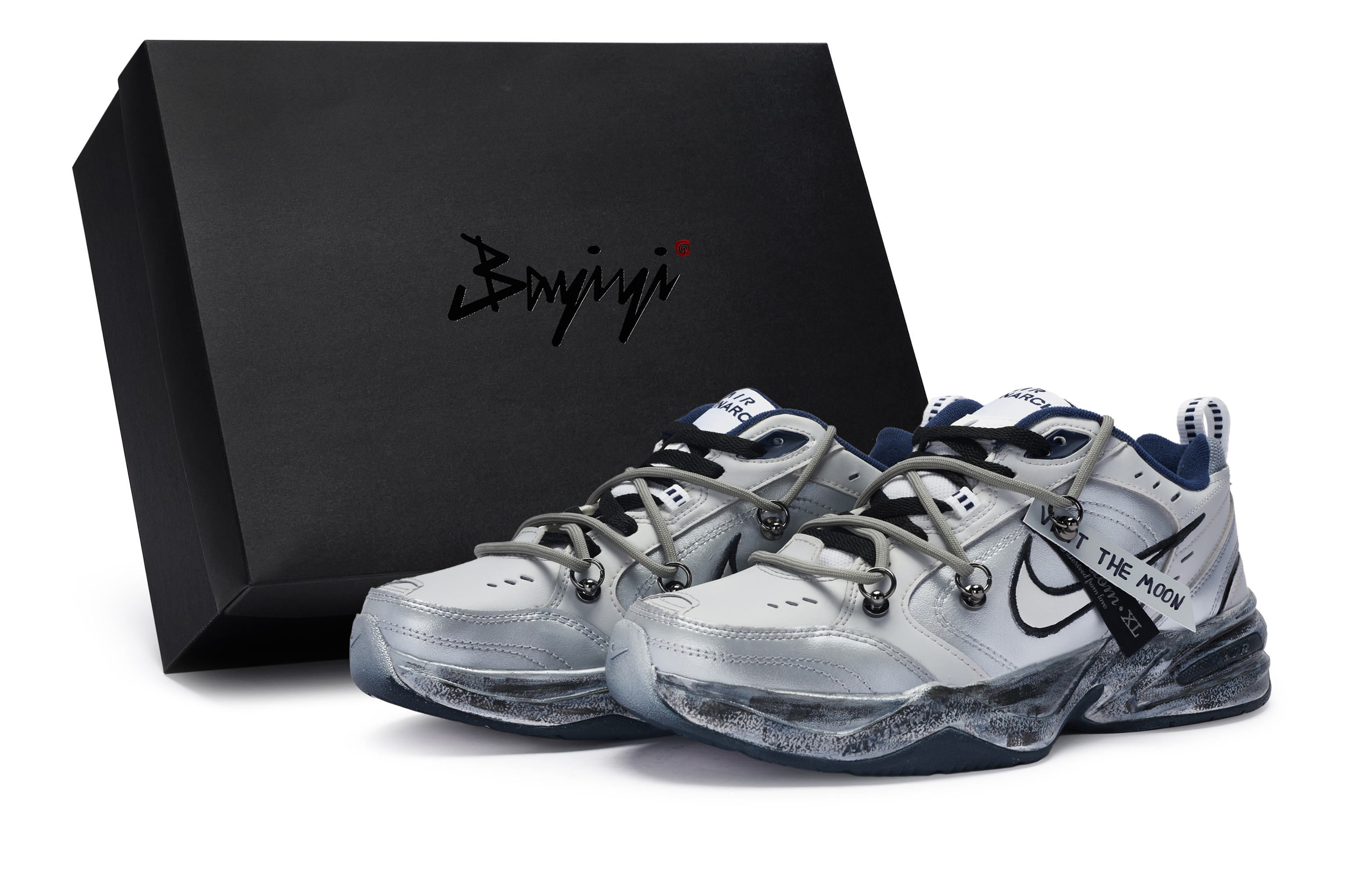 Nike Air Monarch 4 Slip Resistant Abrasion Resistant Slip Resistant Abrasion Resistant Low top Chunky Sneakers Unisex