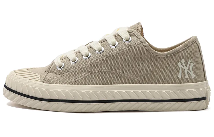 MLB Playball Origin Comfortable Abrasion Resistant Low top Canvas Shoes Unisex Beige Yellow