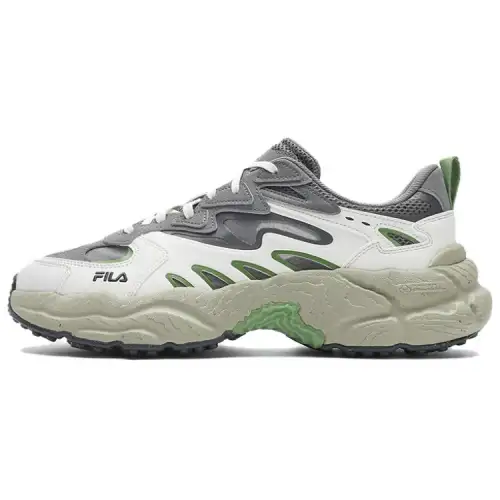 FILA Fern Height Increasing Low top Chunky Sneakers Men's Gray White Green