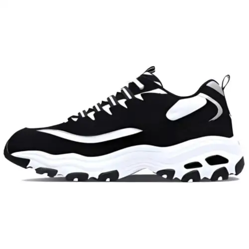 Skechers D'Lites 1.0 Panda Shoes Low top Chunky Sneakers Men's Black White