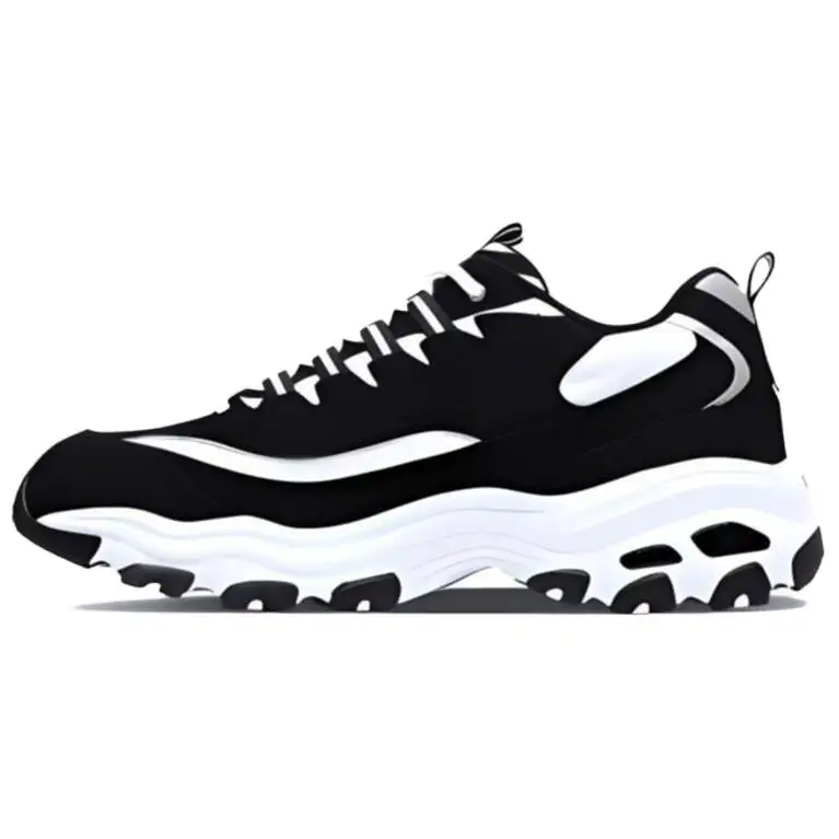Skechers D'Lites 1.0 Panda Shoes Low top Chunky Sneakers Men's Black White