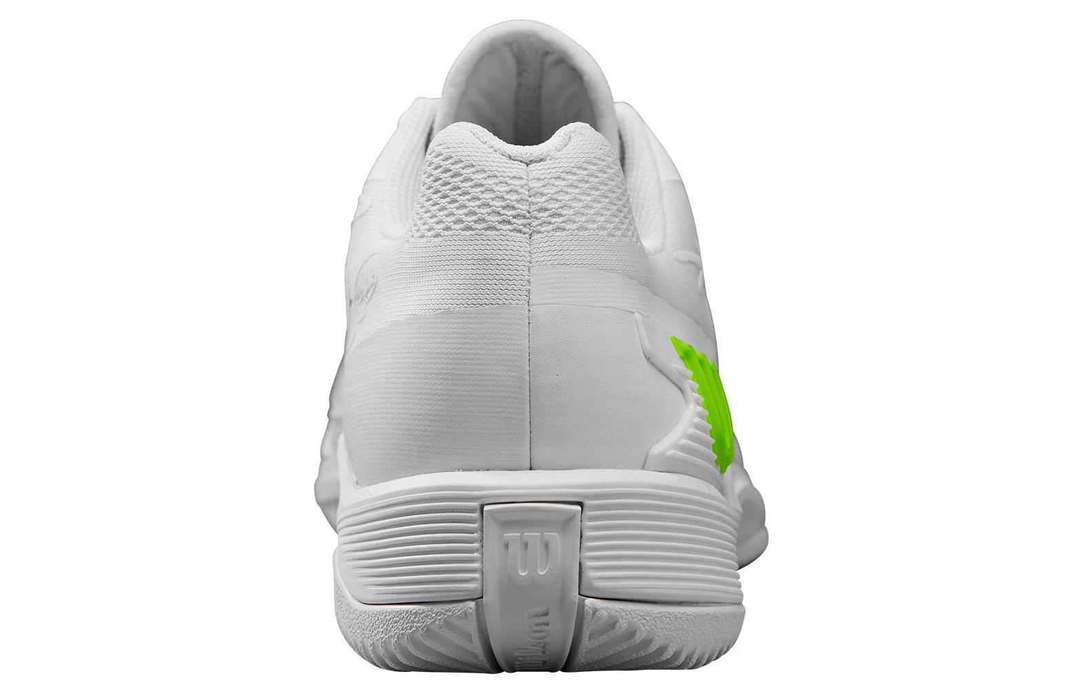 Wilson Rush Pro 4.0 Cushioning Slip Resistant Low top Tennis Shoes Unisex White Green