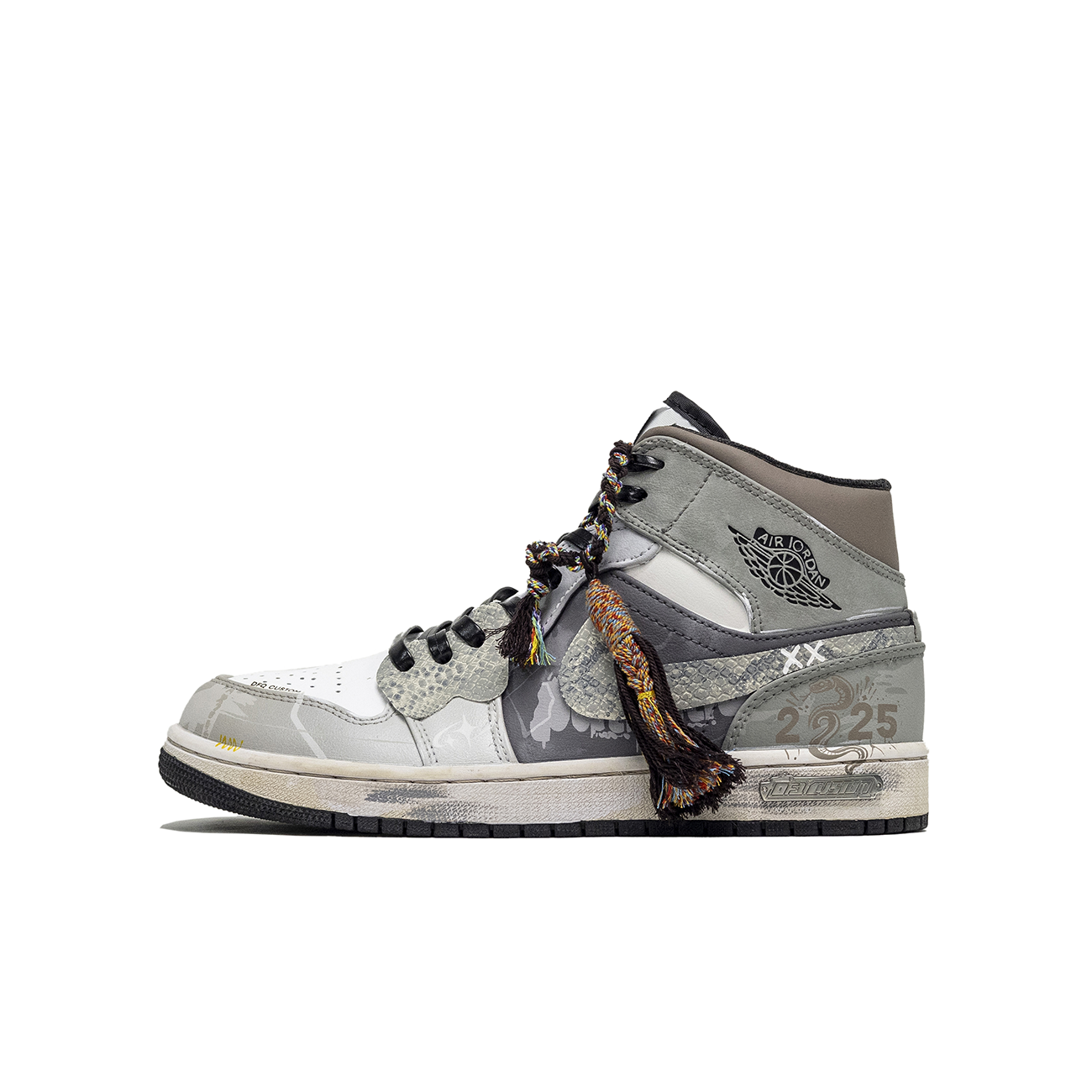 Jordan Air Jordan 1 ADCDAVINCI Custom, Desolate Trail Abrasion Resistant Breathable Abrasion Resistant Breathable