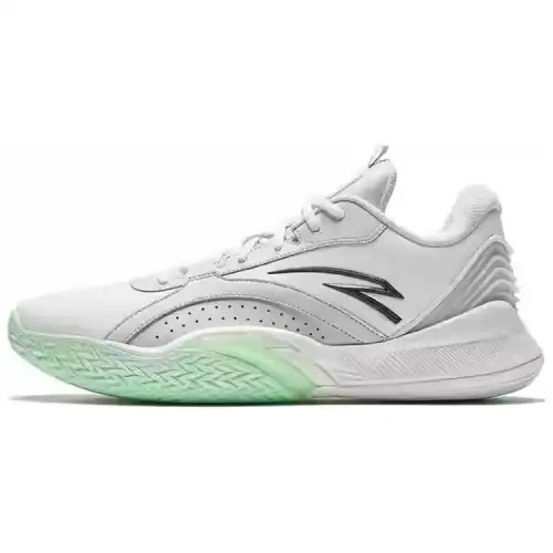 Anta Wind Tunnel 5 Slip Resistant Abrasion Resistant Low top Basketball Shoes Men's White Green
