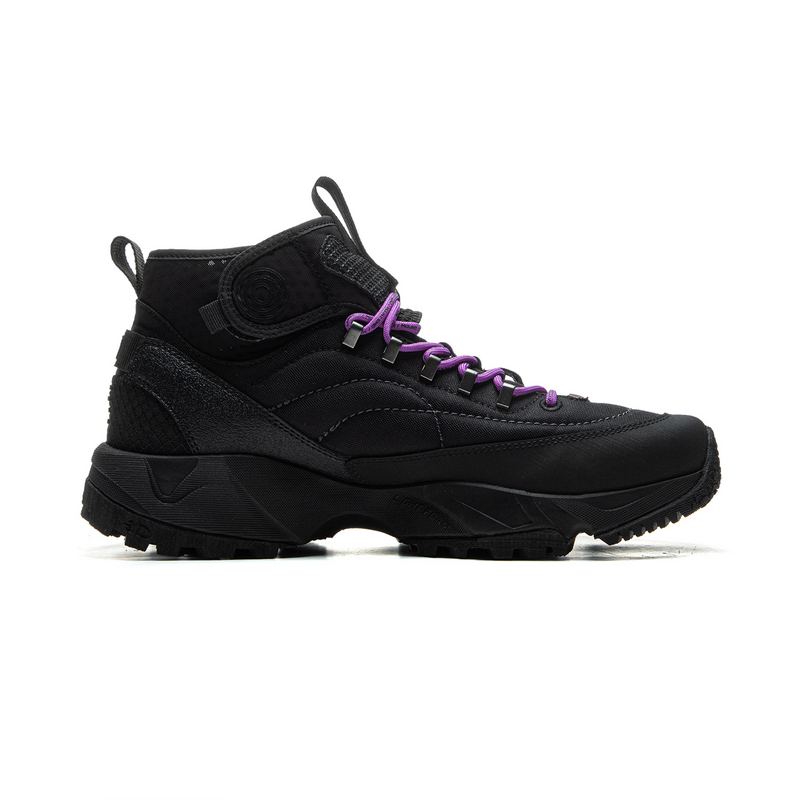 Li Ning Outdoor CF Tracing Slip Resistant Abrasion Resistant High top Hiking Shoes Unisex Black