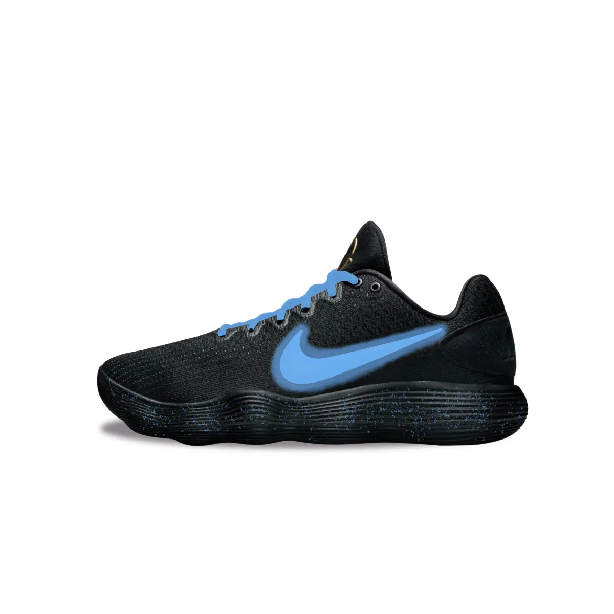 Nike Hyperdunk 2017 Abrasion Resistant Low top Basketball Shoes Men's Black Blue