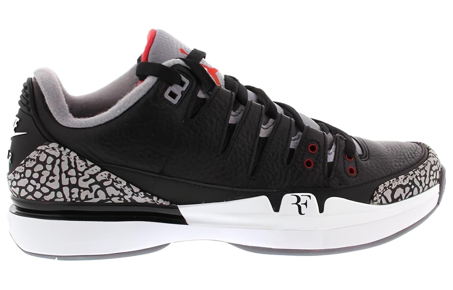 Мужские кроссовки Nike Zoom Vapor AJ3 (черный цемент) — фото 2