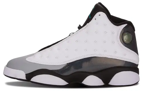 Jordan Air Jordan 13 Retro Barons Hologram OG model simple and versatile non-slip lightweight mid-top retro basketball shoes men's black and white gray