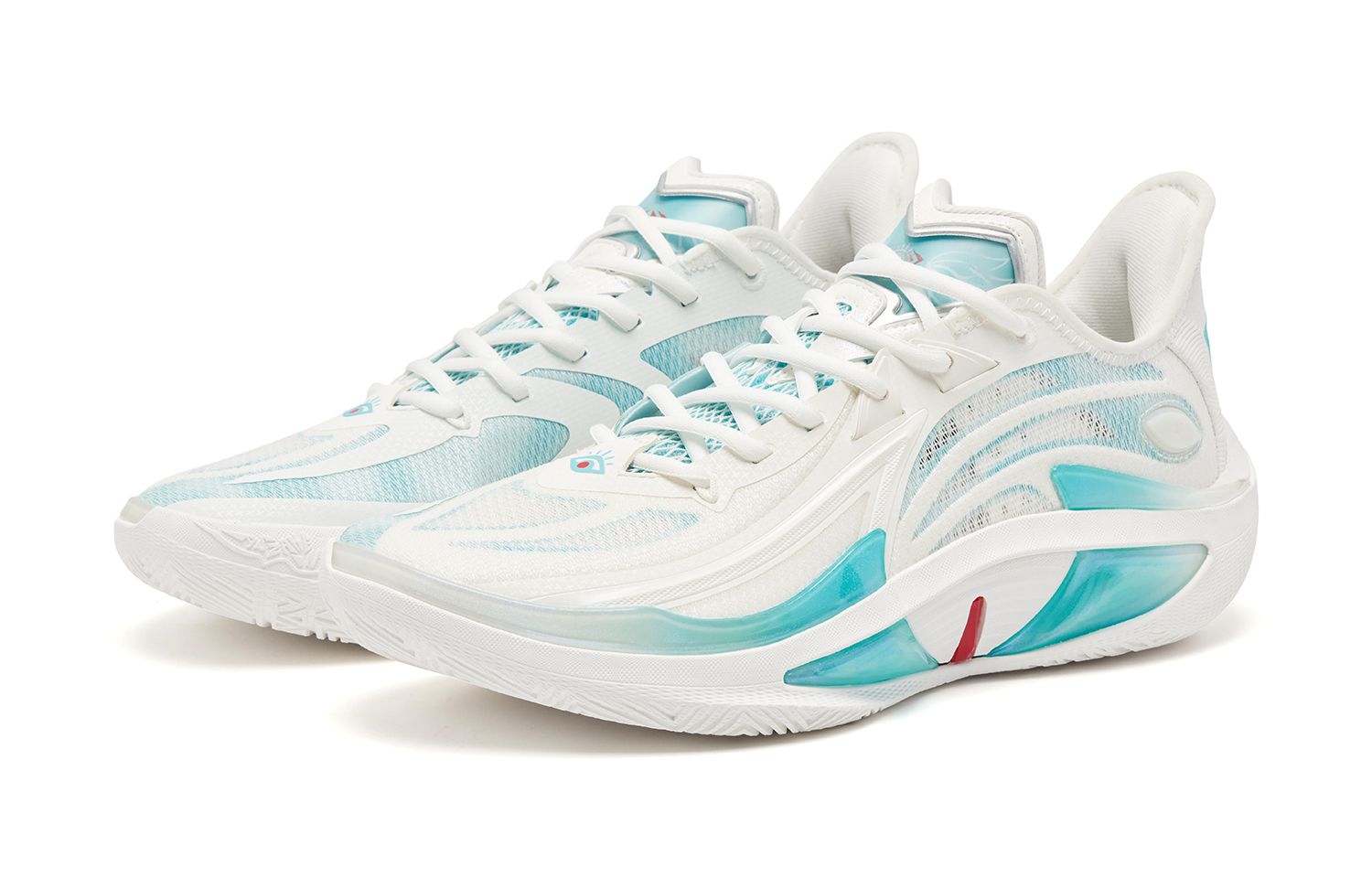 QIAODAN Poisonous Fangs 4.0 Angel Low top Basketball Shoes Men’s White Blue