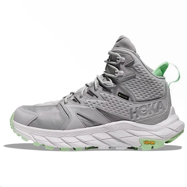 HOKA ONE ONE Anacapa GTX Mid top Hiking Shoes Unisex Gray Cyan