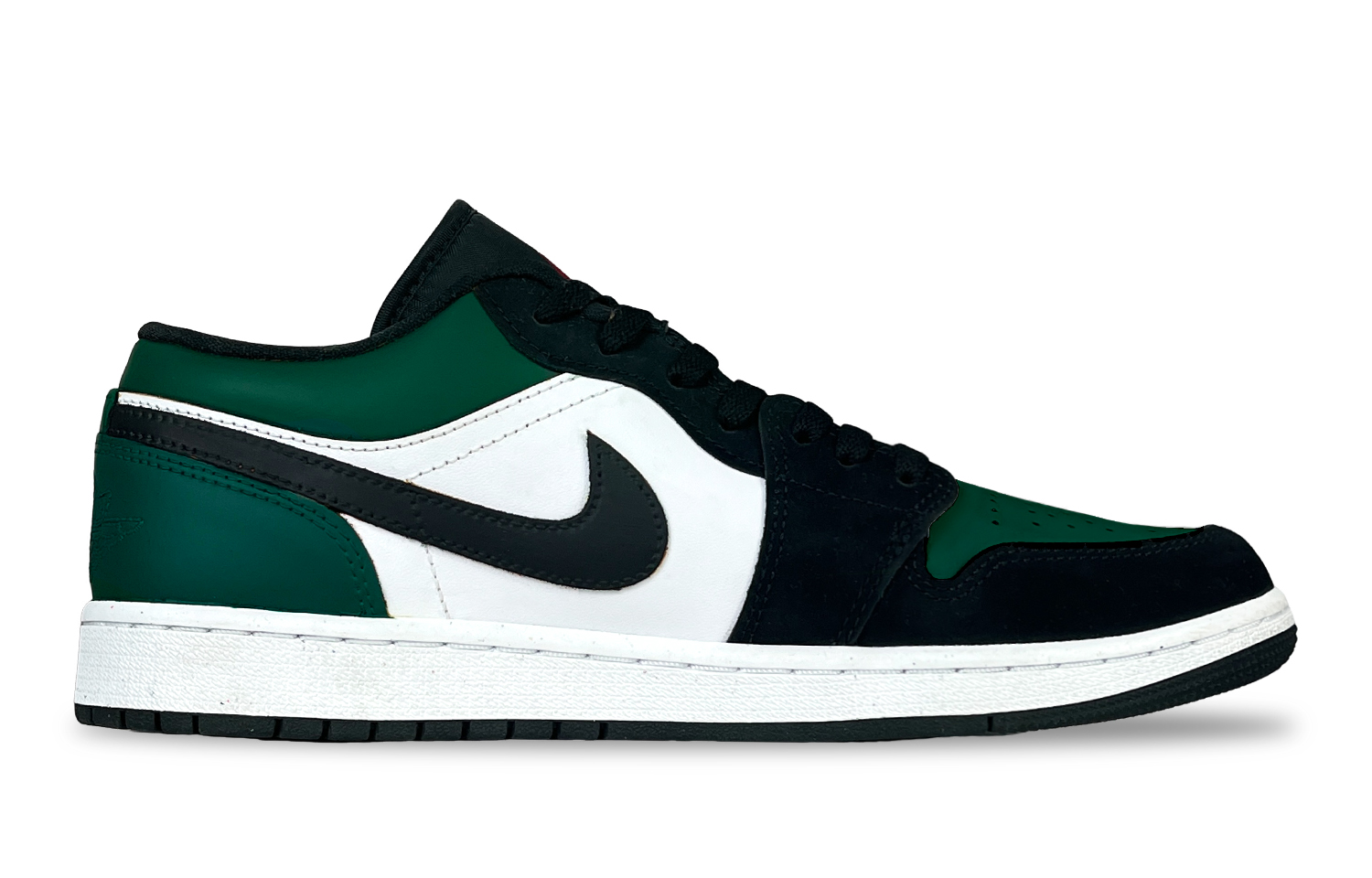 Jordan Air Jordan 1 Reverse Black Green Abrasion Resistant Low top Vintage Basketball Shoes Unisex Green