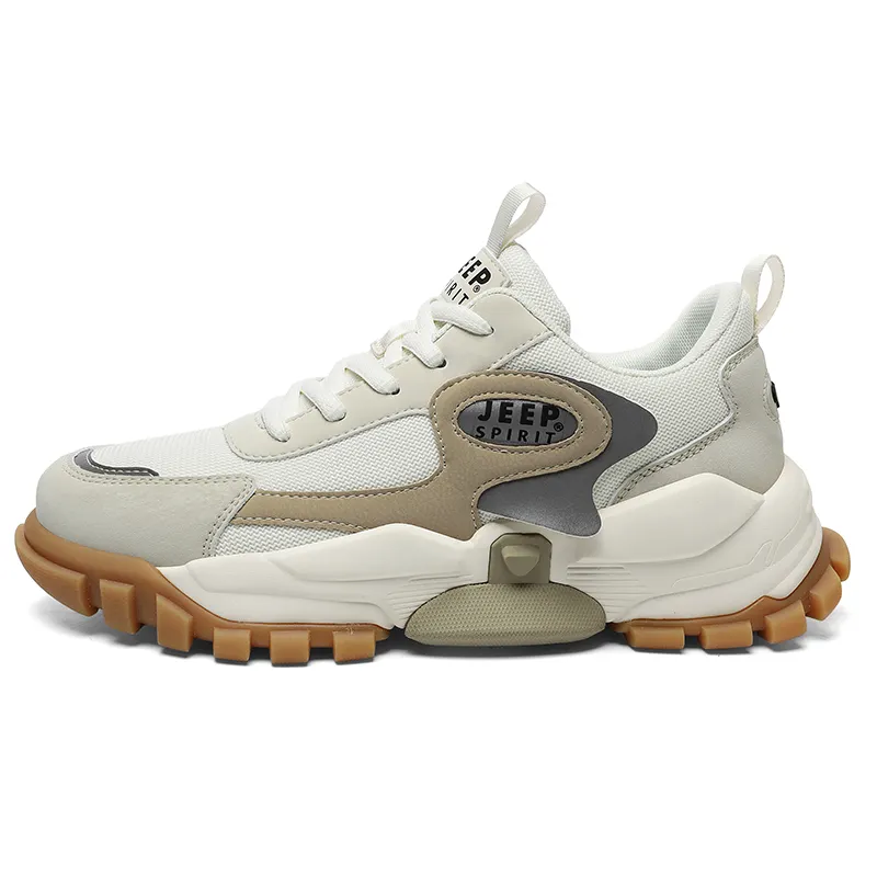 JEEP SPIRIT Mesh Low top Chunky Sneakers Men's Light Sandy