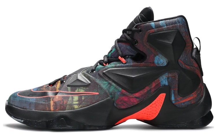 Мужские кроссовки Nike Nike Lebron 13 Akronite 13 (черно-разноцветные)