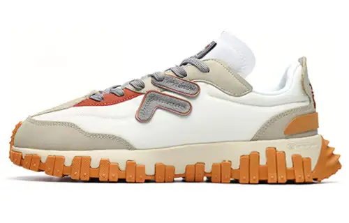 FILA FUSION UNIQUE RT70 Textile, Synthetic Leather Low top Chunky Sneakers Men's White Yellow
