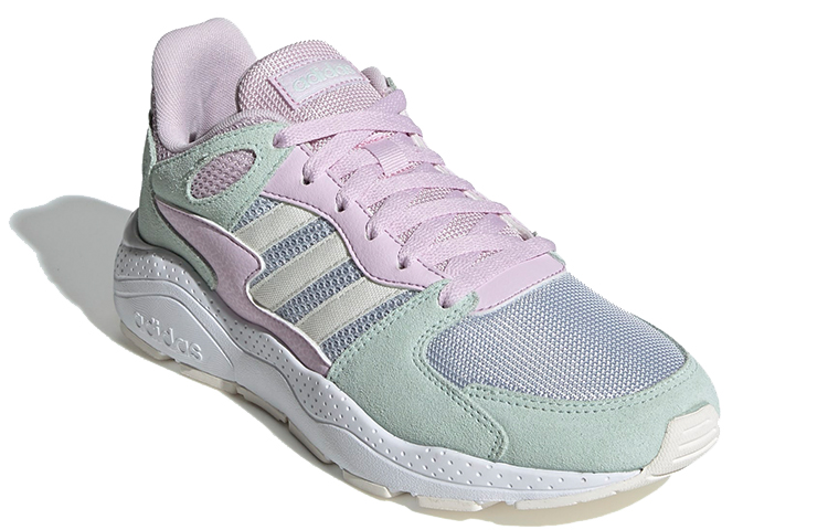 Женские кроссовки adidas neo Crazychaos (серo-зелено-пурпурные) — фото 3
