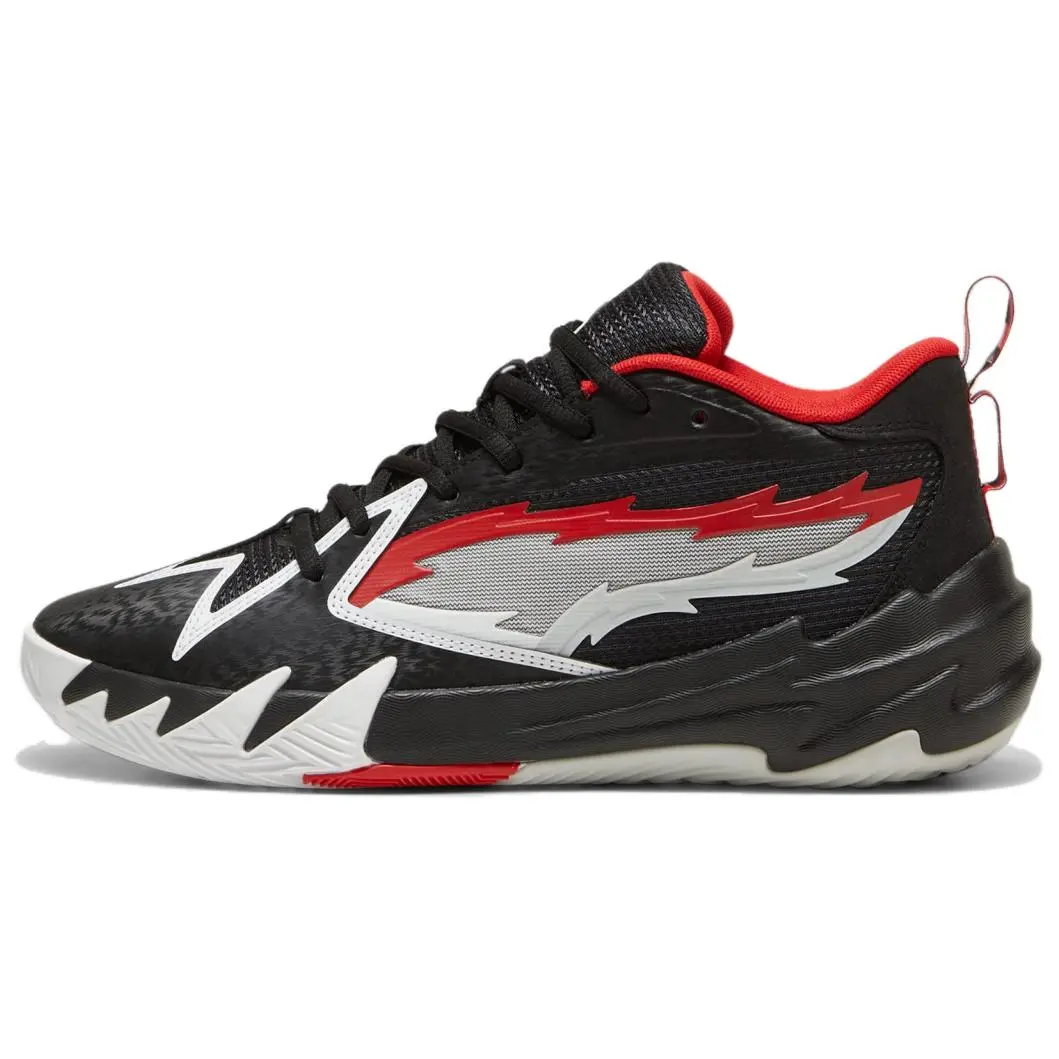 PUMA Scoot Zeros Low top Basketball Shoes Men's Black White Red