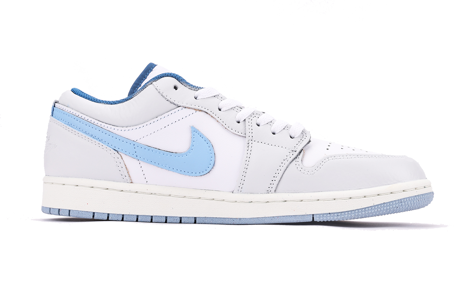 Jordan Air Jordan 1 Chestnut Slip Resistant Coverage Cushioning Low top Vintage Basketball Shoes Men’s Gray Blue