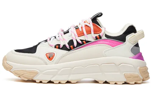 FILA FUSION Mesh Abrasion Resistant Breathable Low top Chunky Sneakers Women's White