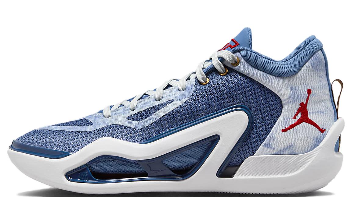 Jordan Tatum 1 \"Denim\"Comfortable and practical, shock-absorbing and wear-resistant, mid-top basketball shoes, men's denim blue