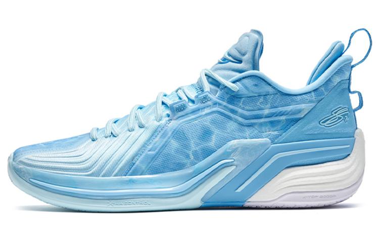 XTEP Jeremy Lin Three Generations JLIN3 Slip-Resistant Cushioning Wear-Resistant Low-Top Basketball Shoes Men’s Blue