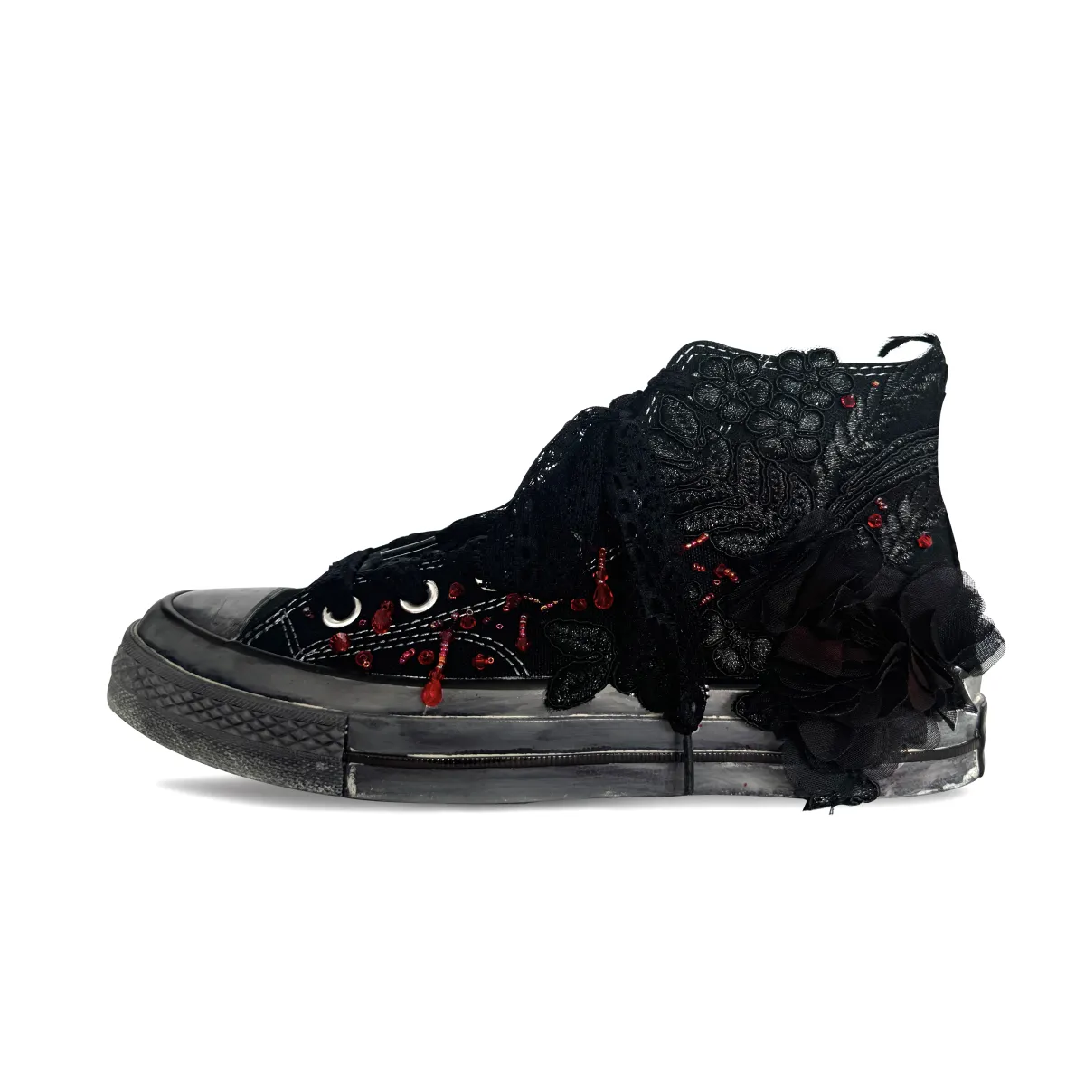 Converse Chuck 70 Slip Resistant High top Canvas Shoes Unisex Black Red