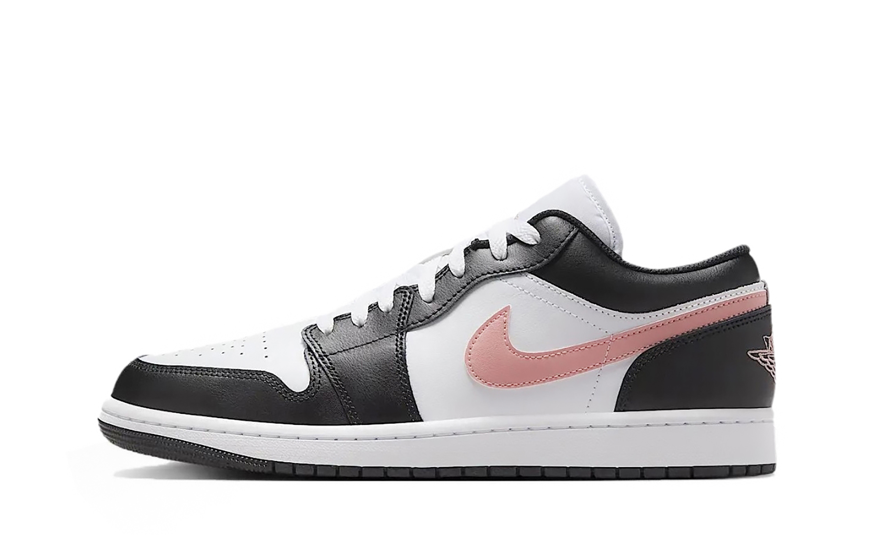 Jordan Air Jordan 1 Black Warrior Cushioning, Wear Resistant Low top Vintage Basketball Shoes Unisex Black White