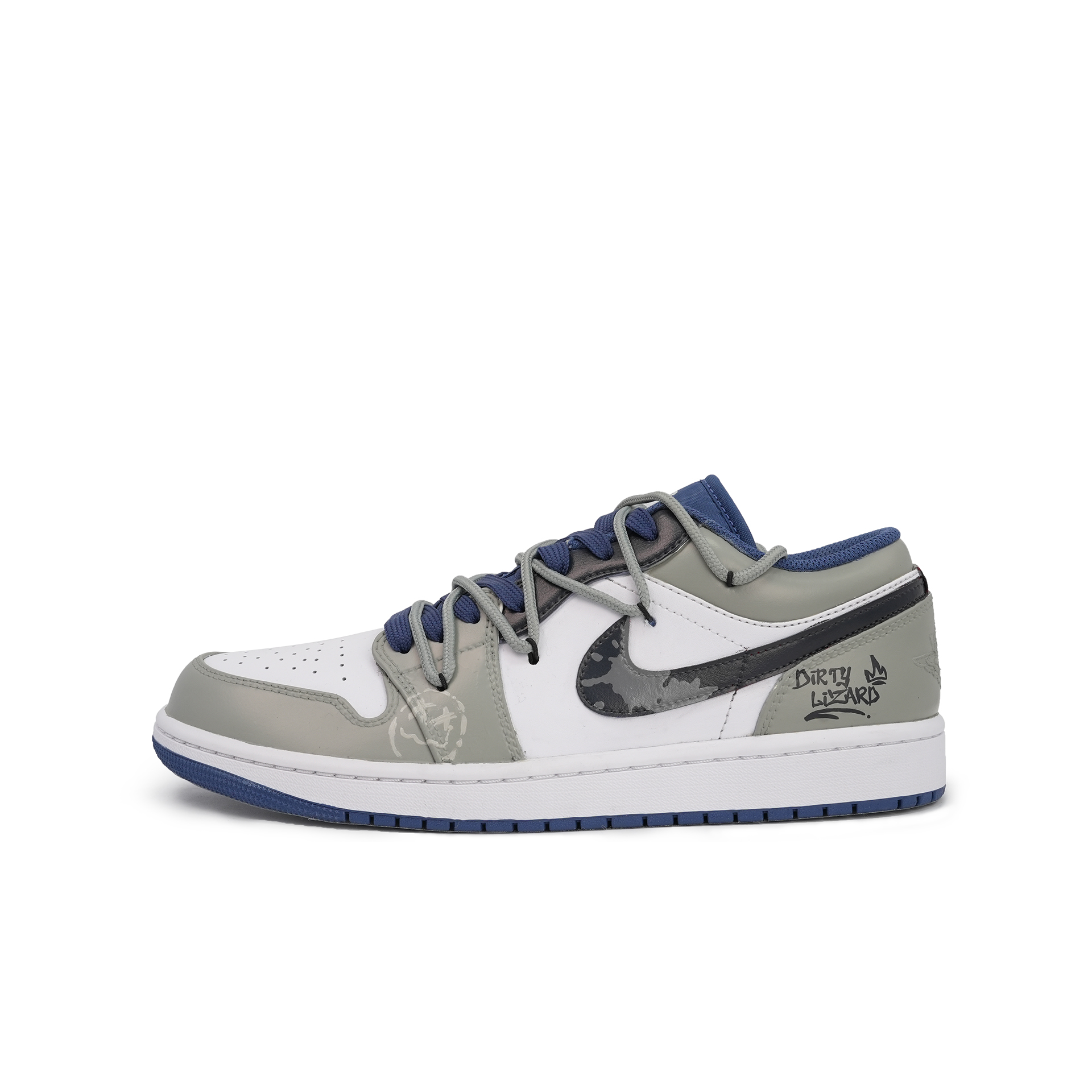 Jordan Air Jordan 1 Abrasion Resistant Slip Resistant Low top Vintage Basketball Shoes Men’s Green White