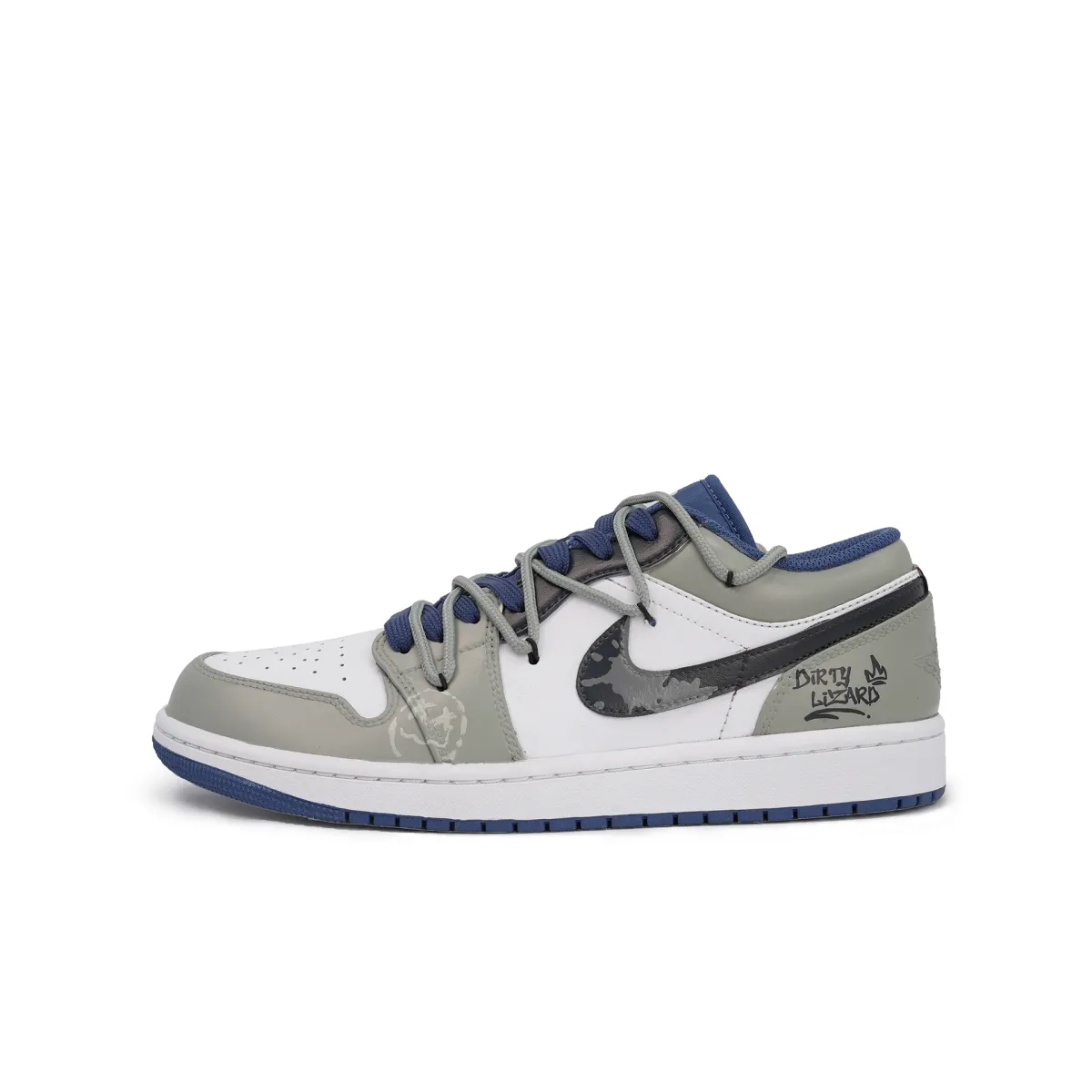 Jordan Air Jordan 1 Abrasion Resistant Slip Resistant Low top Vintage Basketball Shoes Men's Green White