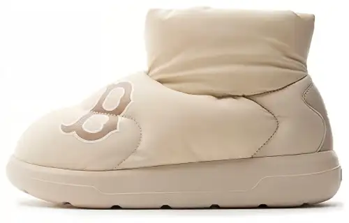 MLB Chunky Classic A FLEECE Fabric Abrasion Resistant Cushioning Short Snow Boots Women's Beige